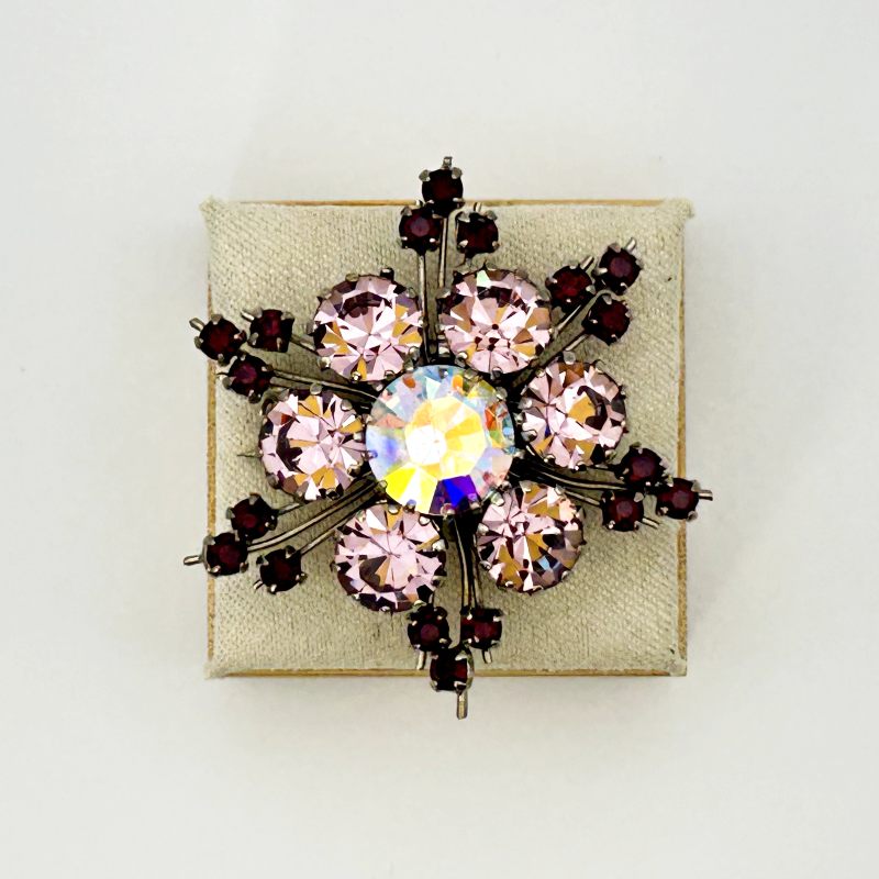 broche floral mid-century