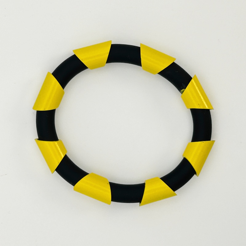 Brazalete Geométrico Amarillo y Negro