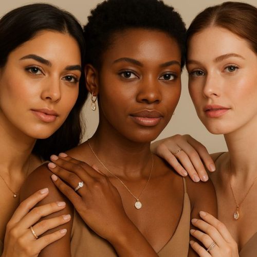 mujeres y joyas vintage